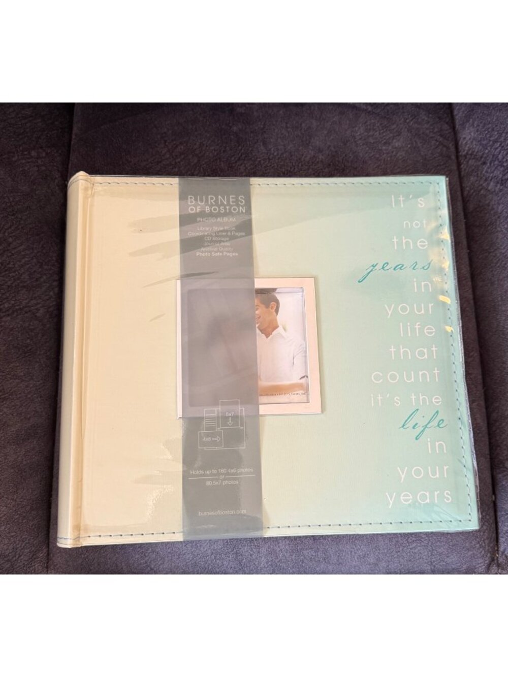Burnes of Boston Photo Memo Album 160 Pockets 4" x 6" Memo Area Life in Years